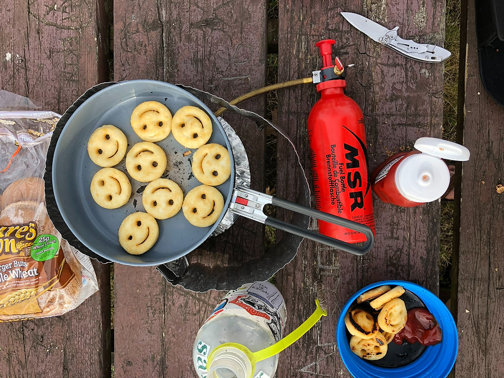 Heating up some smiles in Canada on an MSR WhisperLite