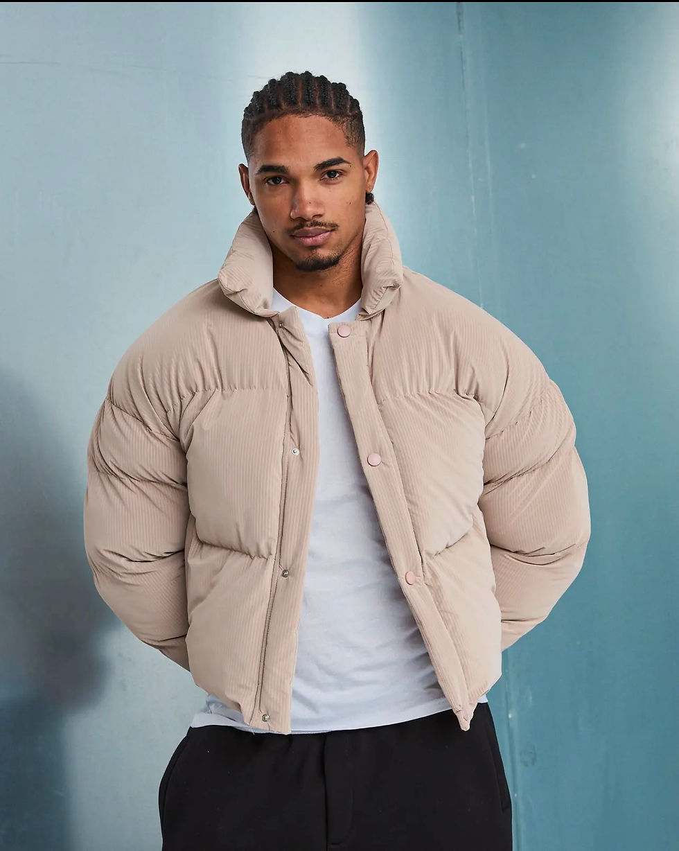 Thumbnail: Men’s Premium Cropped Puffer Coat Jacket