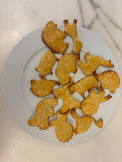 Presented hard shortbread cookies with a crisp texture and classic appearance