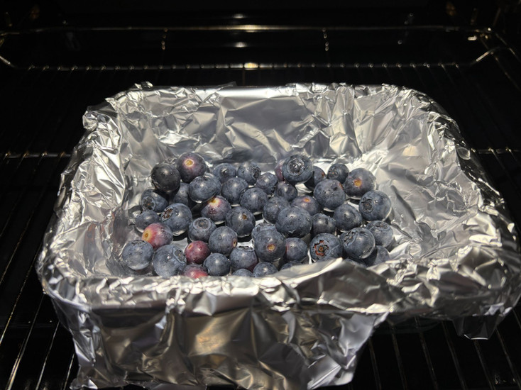 roasting blueberries in the oven