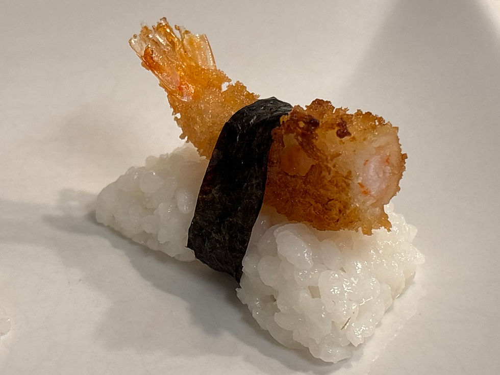 tempura shrimp nigiri home made sushi