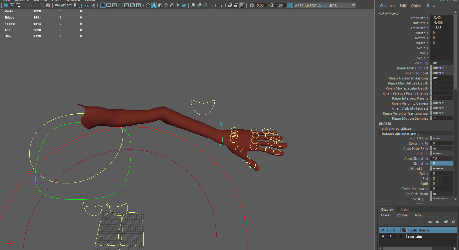 streatch arm maya