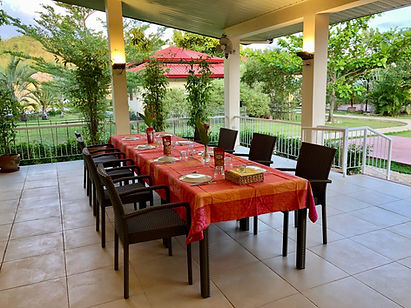 Small private party of 8 in the open terrace