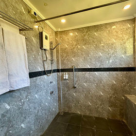Spacious shower in Bathroom of Superior Twin Room