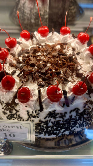 Black Forest Cake baked in Strutz Art Café in Strutz Art Garden Resort, boutique hotel in Bangued, Abra, Philippines