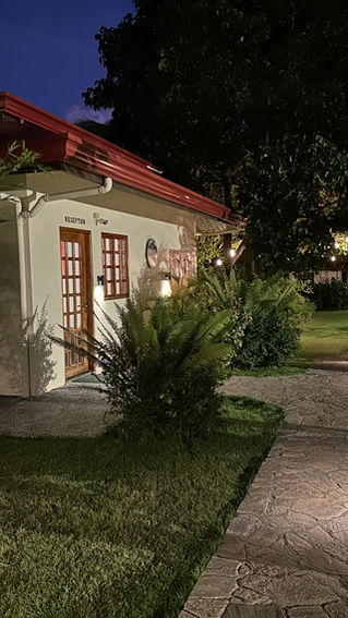 Romantic illumination in Strutz Art Garden Resort, boutique hotel in Bangued, Abra, Philippines