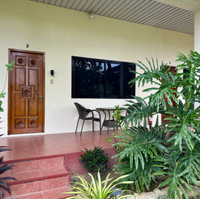 Patio of Deluxe King Room with Coffee Table Set