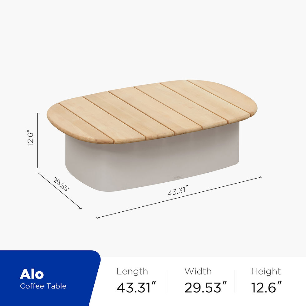 Thumbnail: HIGOLD Aio Outdoor Conversation Set Teak Patio Sofa, 6 Pieces,white