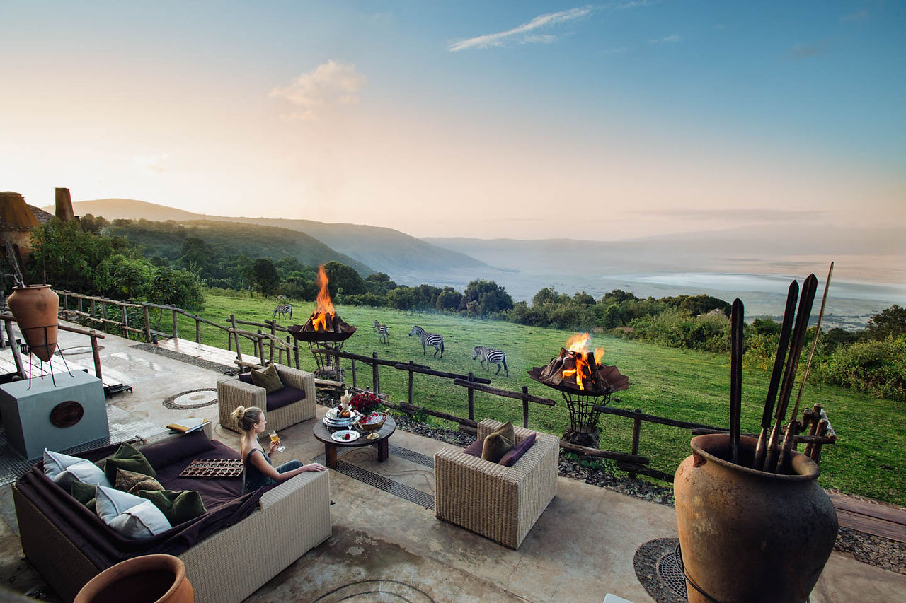 Ngorongoro Crater Lodge - Outside observation the Crater