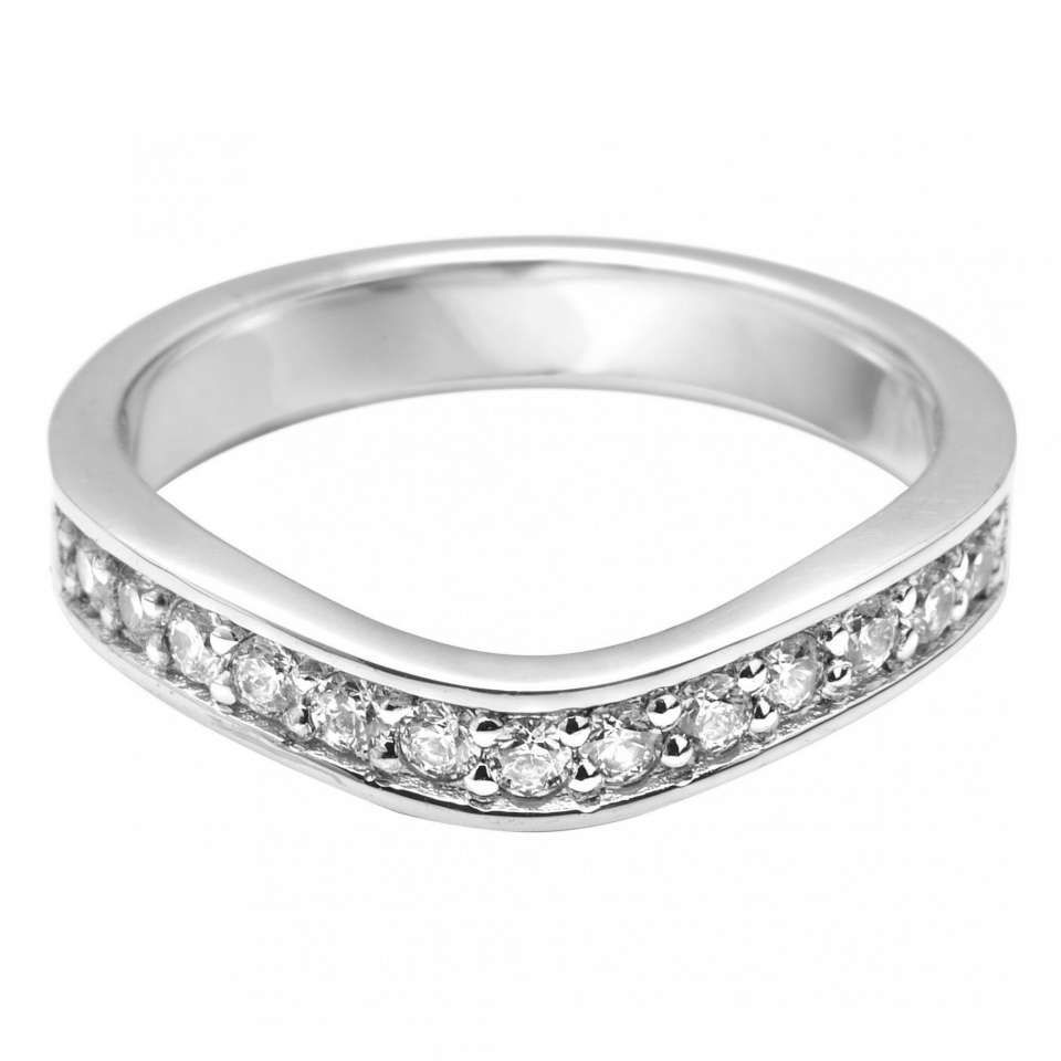 Diamond set U silhouette shaped band
