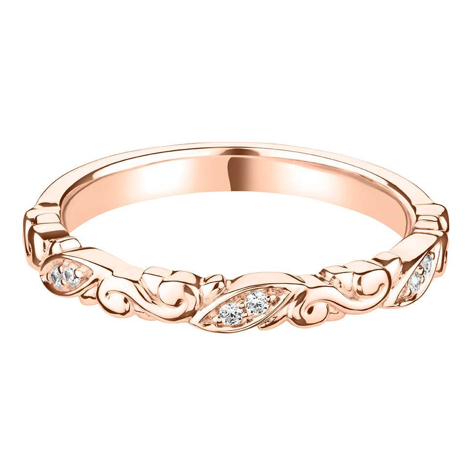 Thumbnail: Diamond set carved decorative band