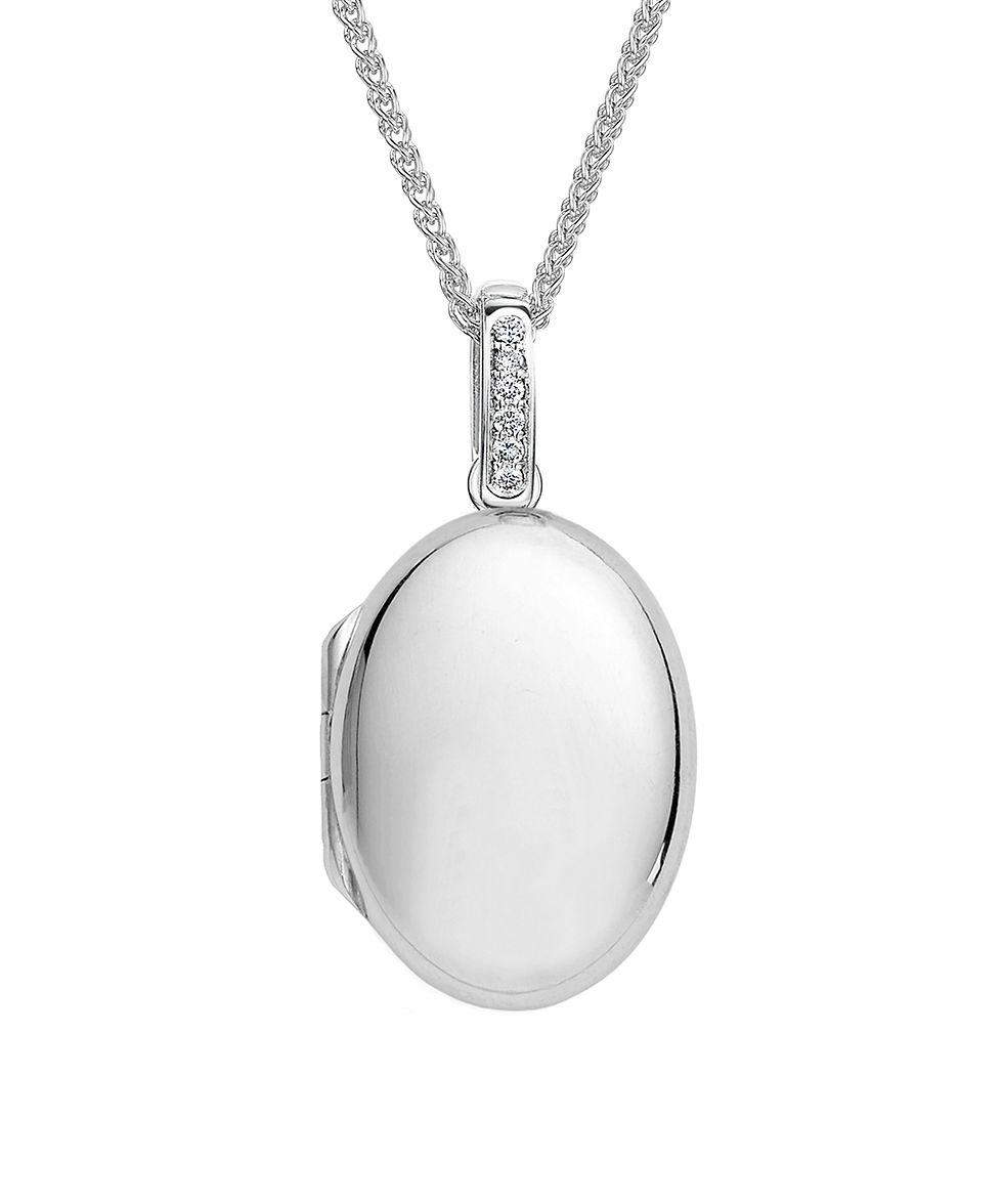 Thumbnail: Oval locket with set bail