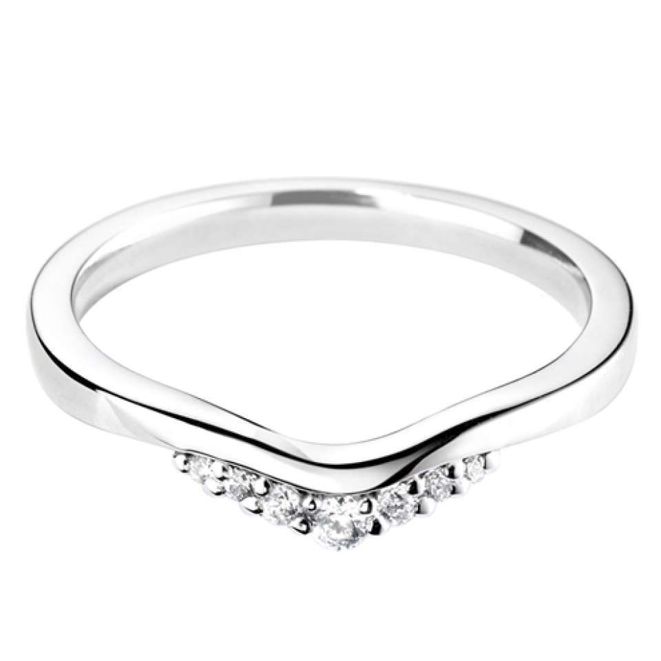 Thumbnail: Tiara inspired diamond claw set U shaped silhouette