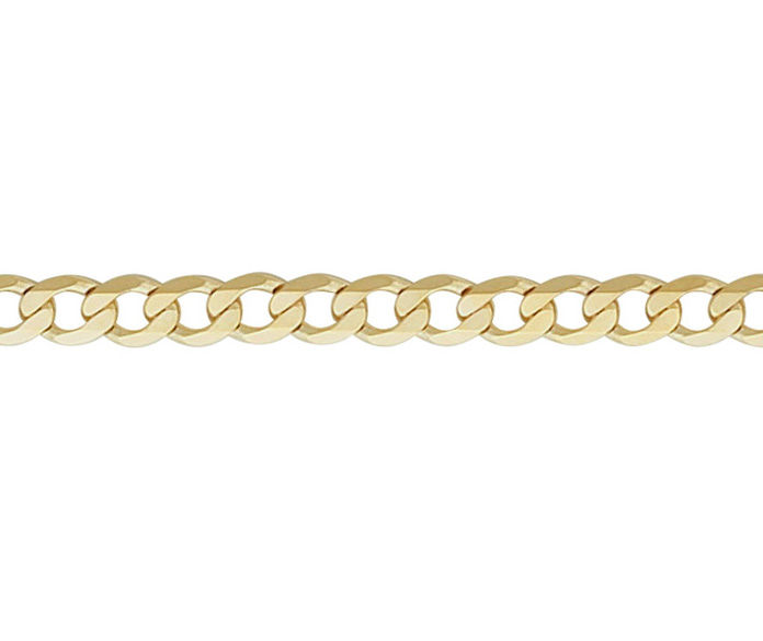Thumbnail: 9ct yellow gold metric curb chain