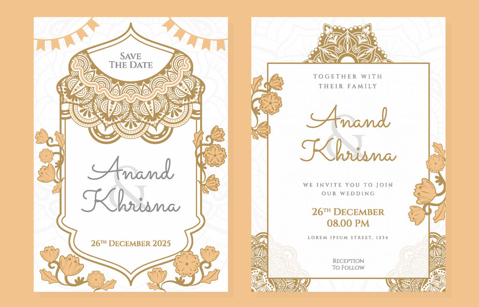 a save the date card for anand khrisnaNyoutaa Save the date