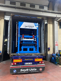 Briquette Machine is loaded into the container to be sent to the customer.