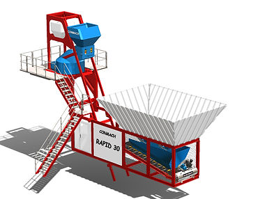 Conmach Machinery offers a professional solution and quality service with compact concrete batching plants.
