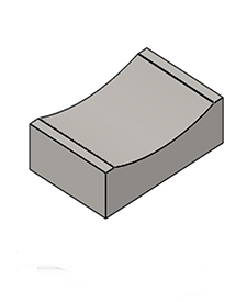 concrete curb mould top view and isometric view are in the image mould model. Pattern code: C09 SIDEWALK GUTTER 1