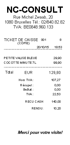 Programme de Caisse : Caisse-R