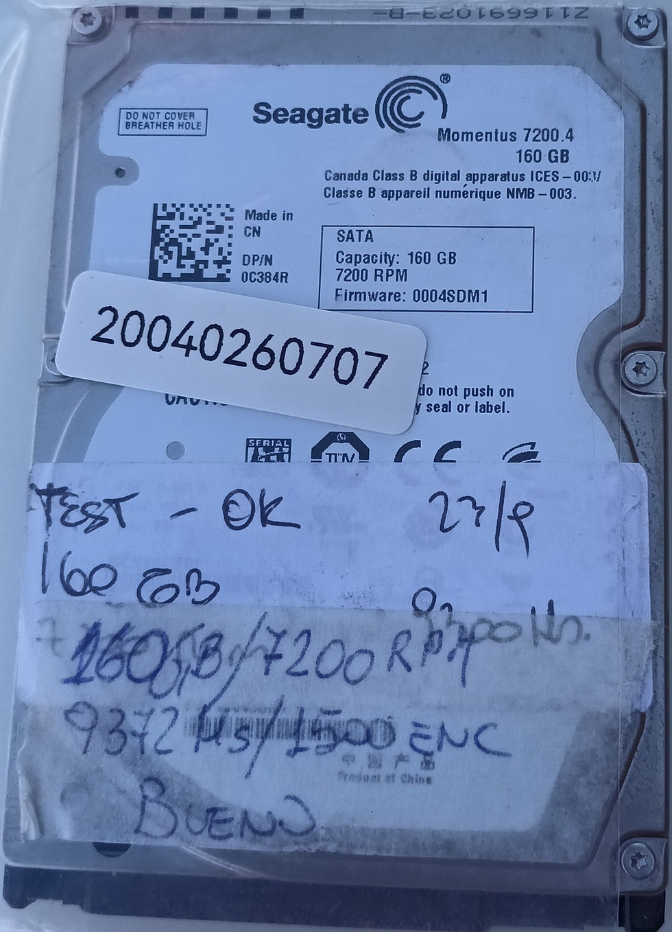Disco HDD 160GB Seagate