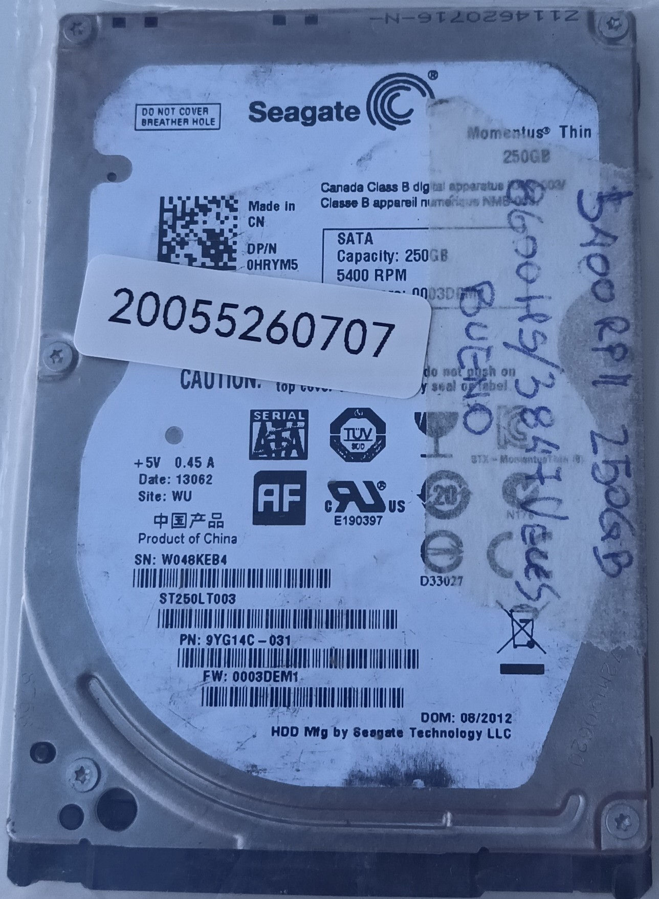 Disco HDD 250GB Seagate