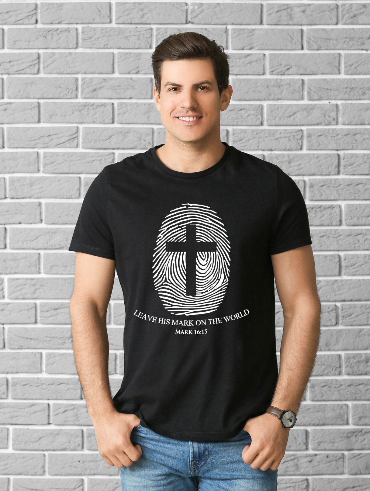 Leave his mark on the world t-shirt