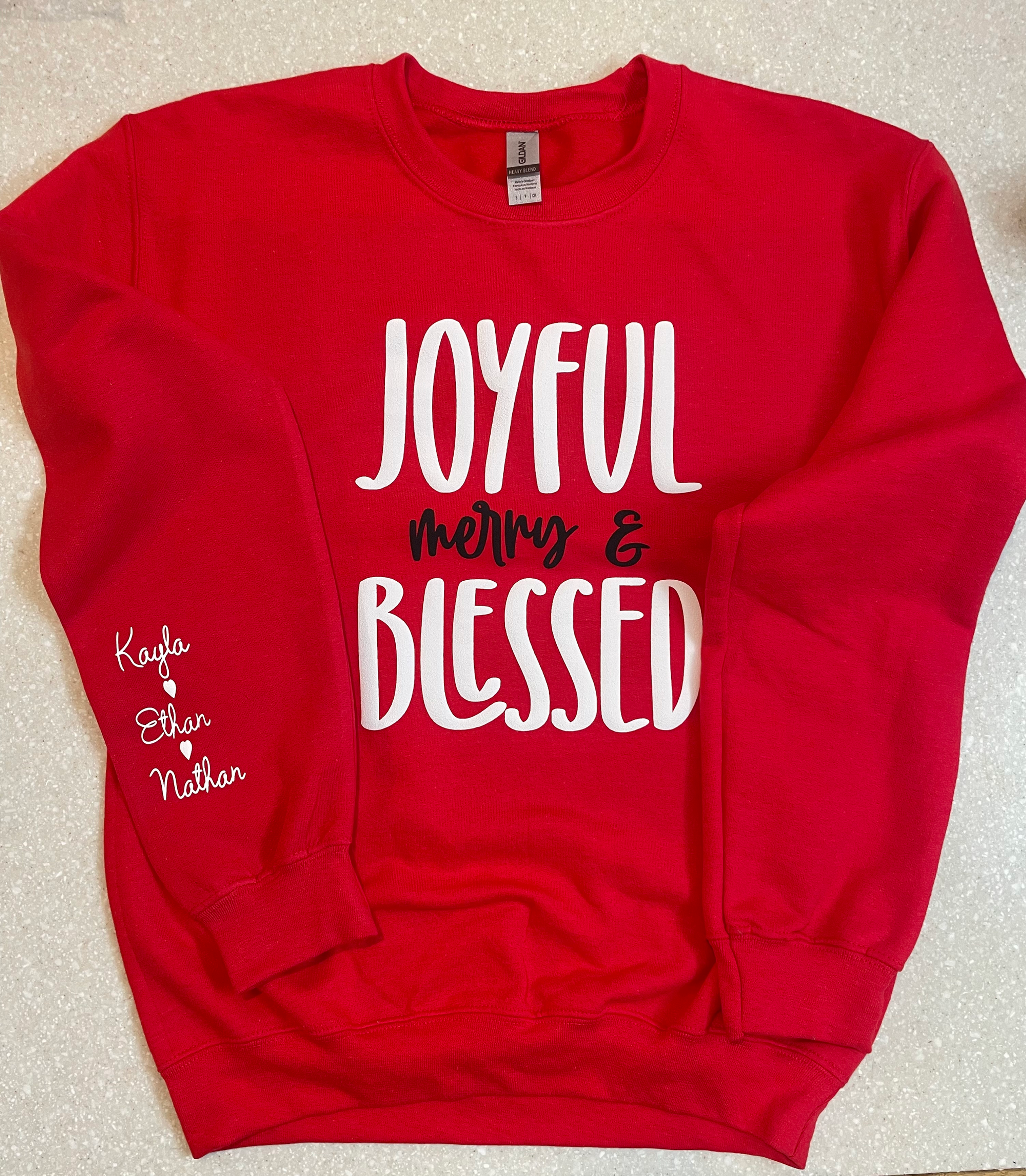 JOYFUL, MERRY & BLESSED SWEATSHIRT