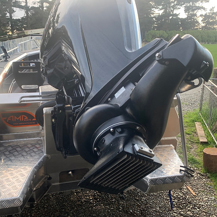 Merc Outboard jet intake and 4.5 SC Hull tunnel