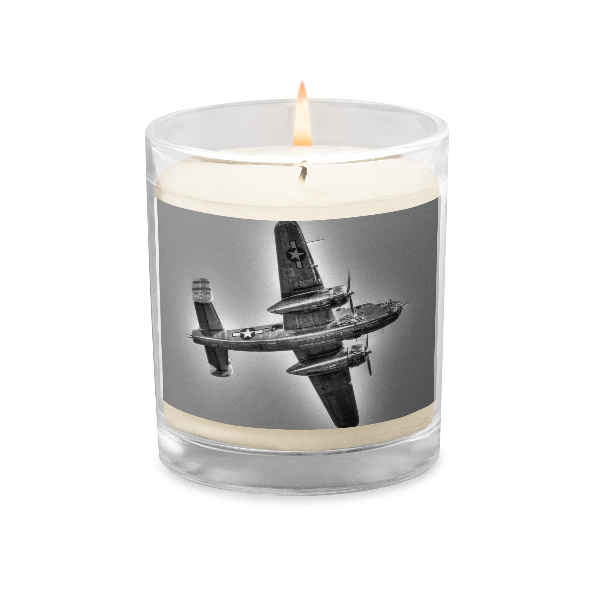 Glass jar soy wax candle