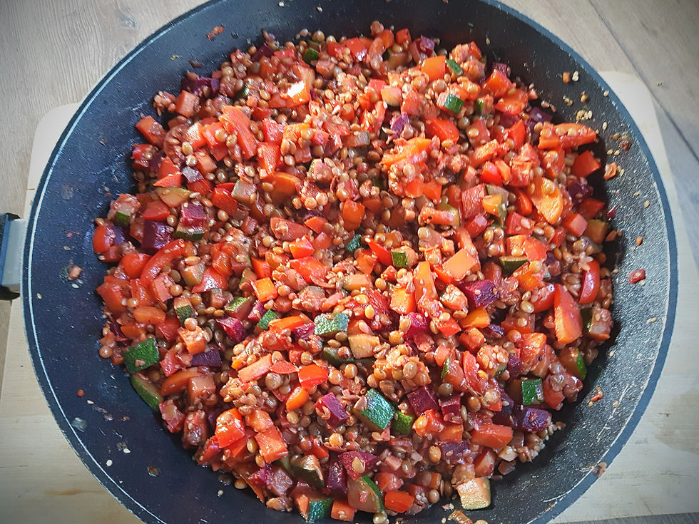 veggies with lentils
