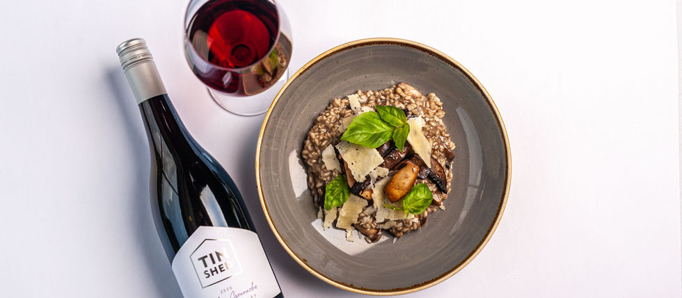 Mushroom Risotto with Seasonal Greens