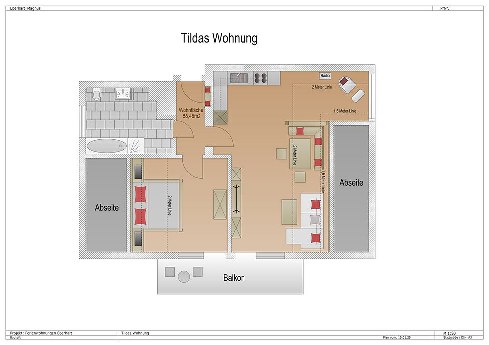 Grundriss Tildas Wohnung