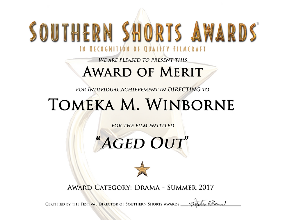 Award of Merit in Directing: Tomeka