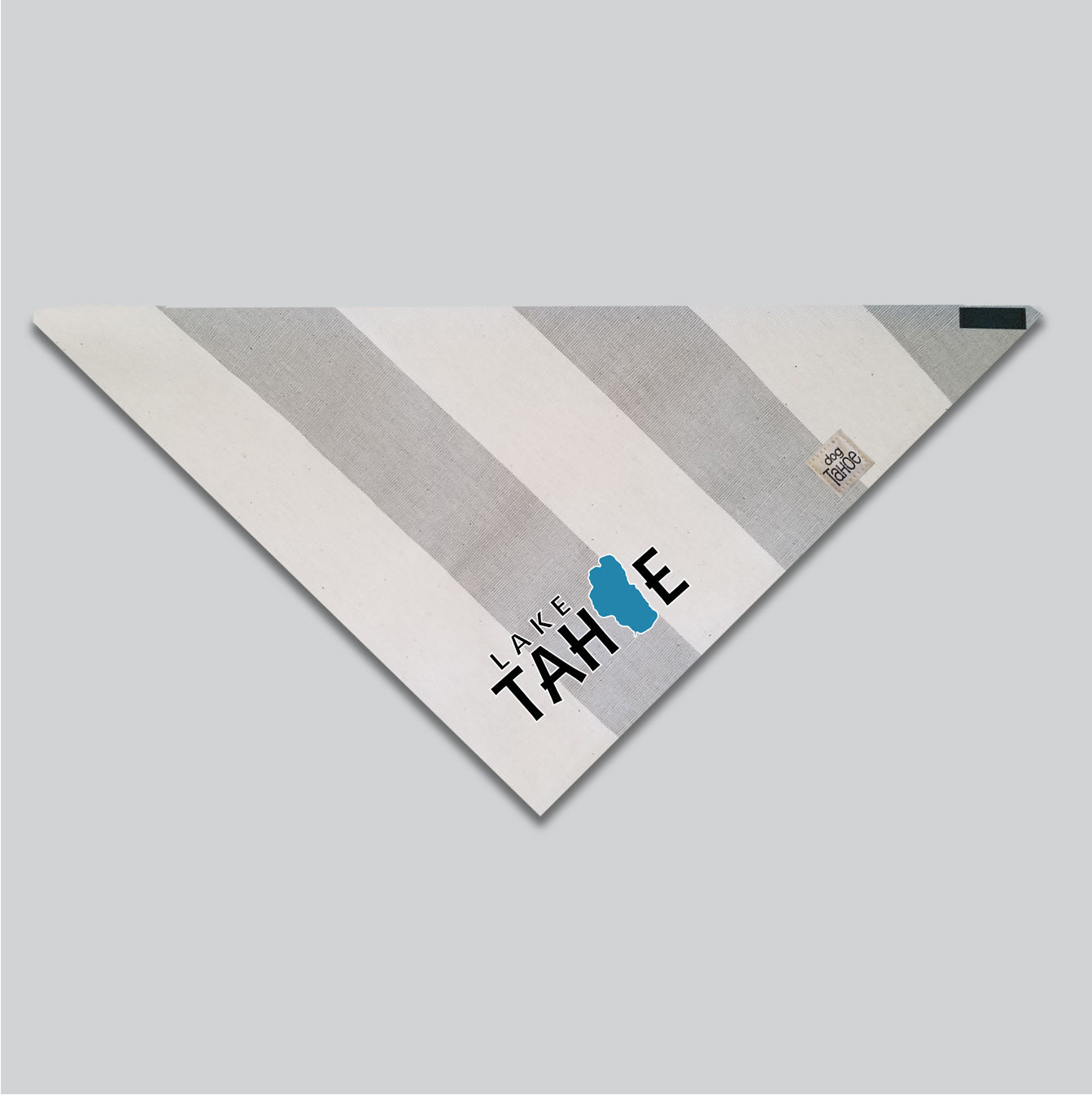 Lake Tahoe Striped Canvas Bandana