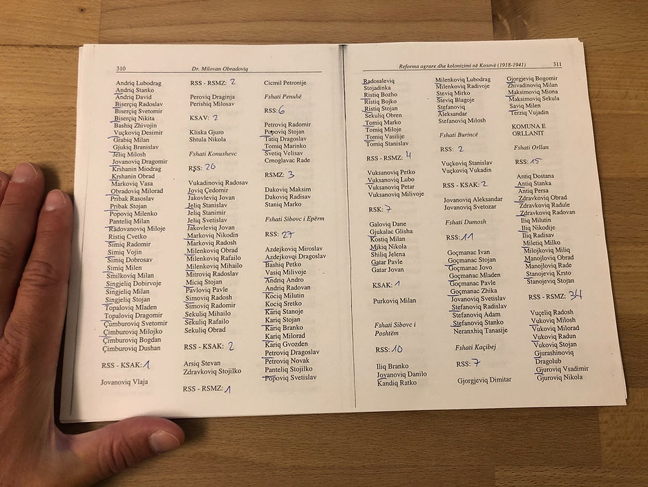 Milovan Obradovic Kolonialisierung des Kosovo Seite 310