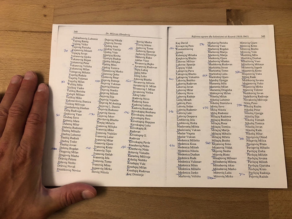 Milovan Obradovic Kolonialisierung des Kosovo Seite 348