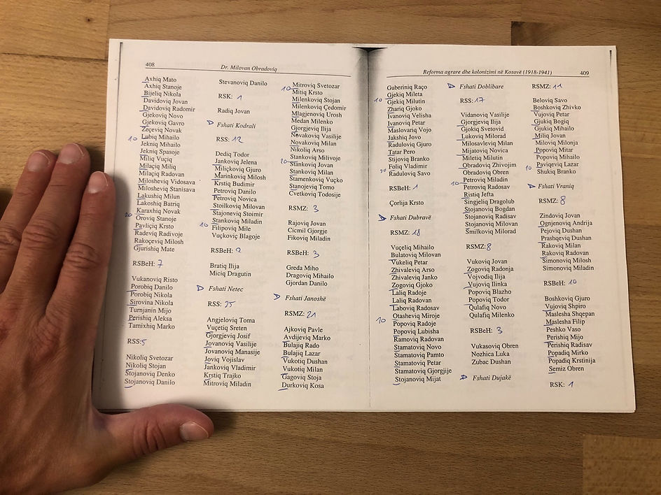 Milovan Obradovic Kolonialisierung des Kosovo Seite 408