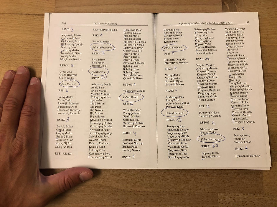 Milovan Obradovic Kolonialisierung des Kosovo Seite 286