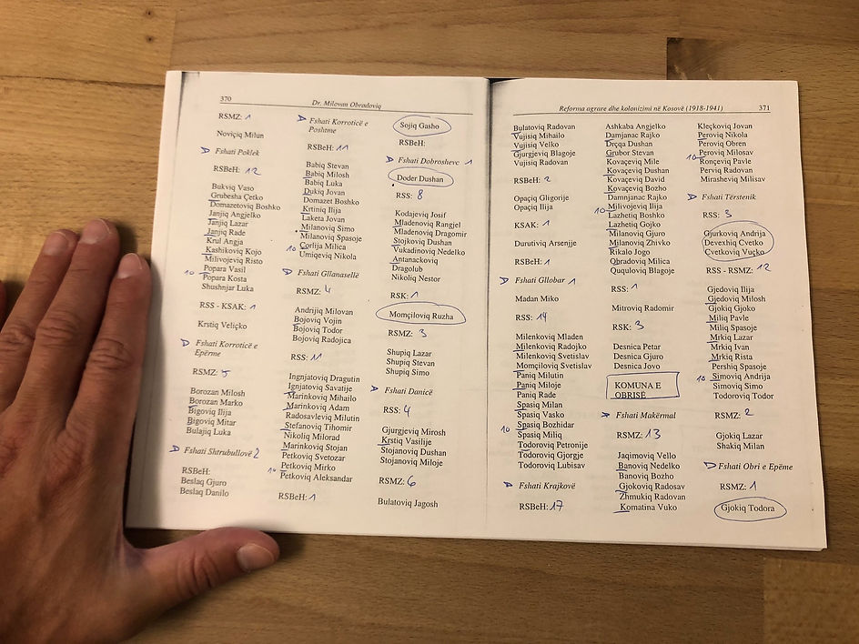 Milovan Obradovic Kolonialisierung des Kosovo Seite 370