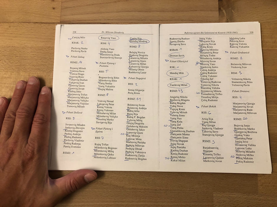 Milovan Obradovic Kolonialisierung des Kosovo Seite 338