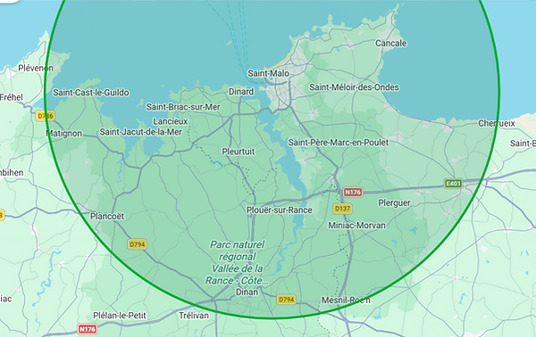 Zone intervention éducateur sportif Saint-Malo 35km