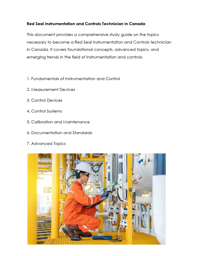 Thumbnail: Buy Instrumentation and Controls Exam Study Guide in Canada