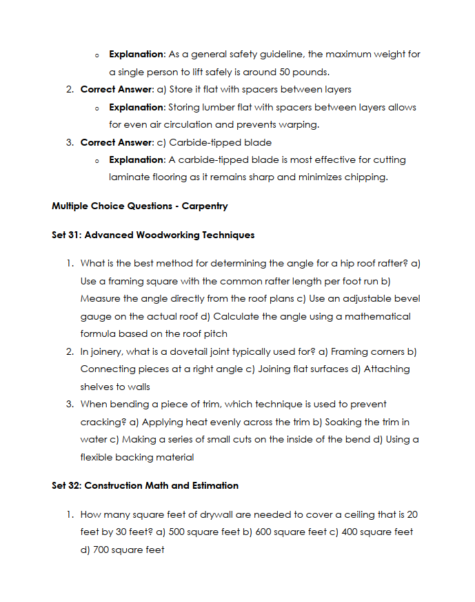 Thumbnail: Buy Ontario General Carpenter Exam Study Guide in Ontario