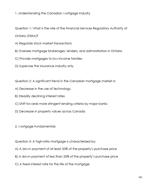 Thumbnail: Buy Private Mortgages Course Exam Study Guide in Canada
