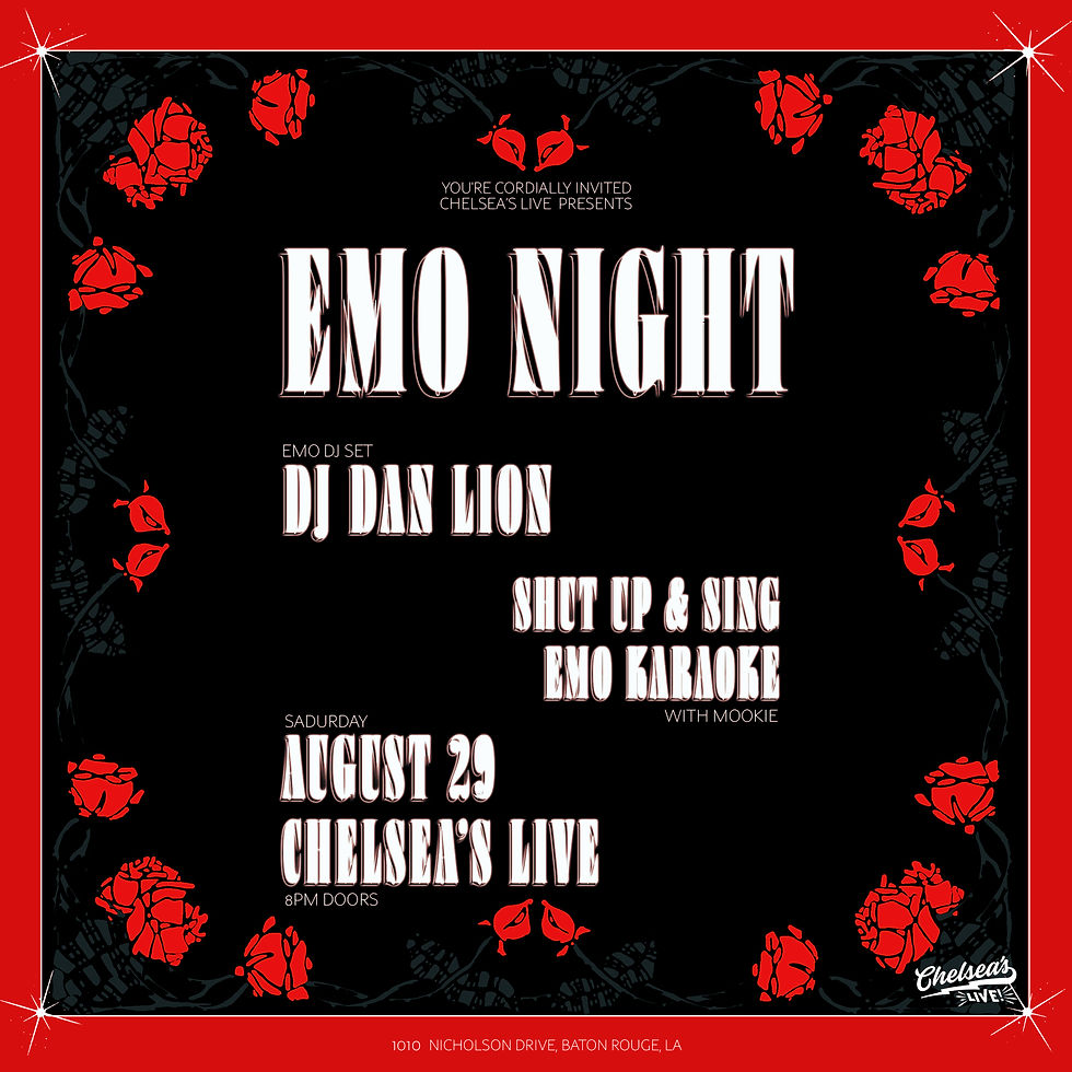 Emo Night with DJ Dan Lion and Mookie Darden at Chelsea’s Live