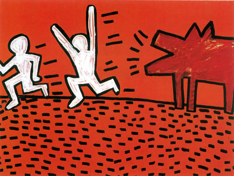 Best Buddies (1990) by Keith Haring