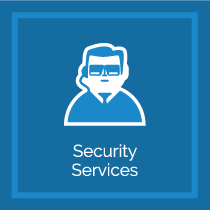 Icon illustrating comprehensive security services to protect your business from data breaches and cyber threats.