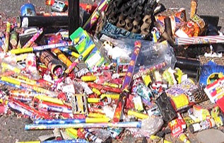 4/5/2026: Remnants from fireworks are NOT recyclable!