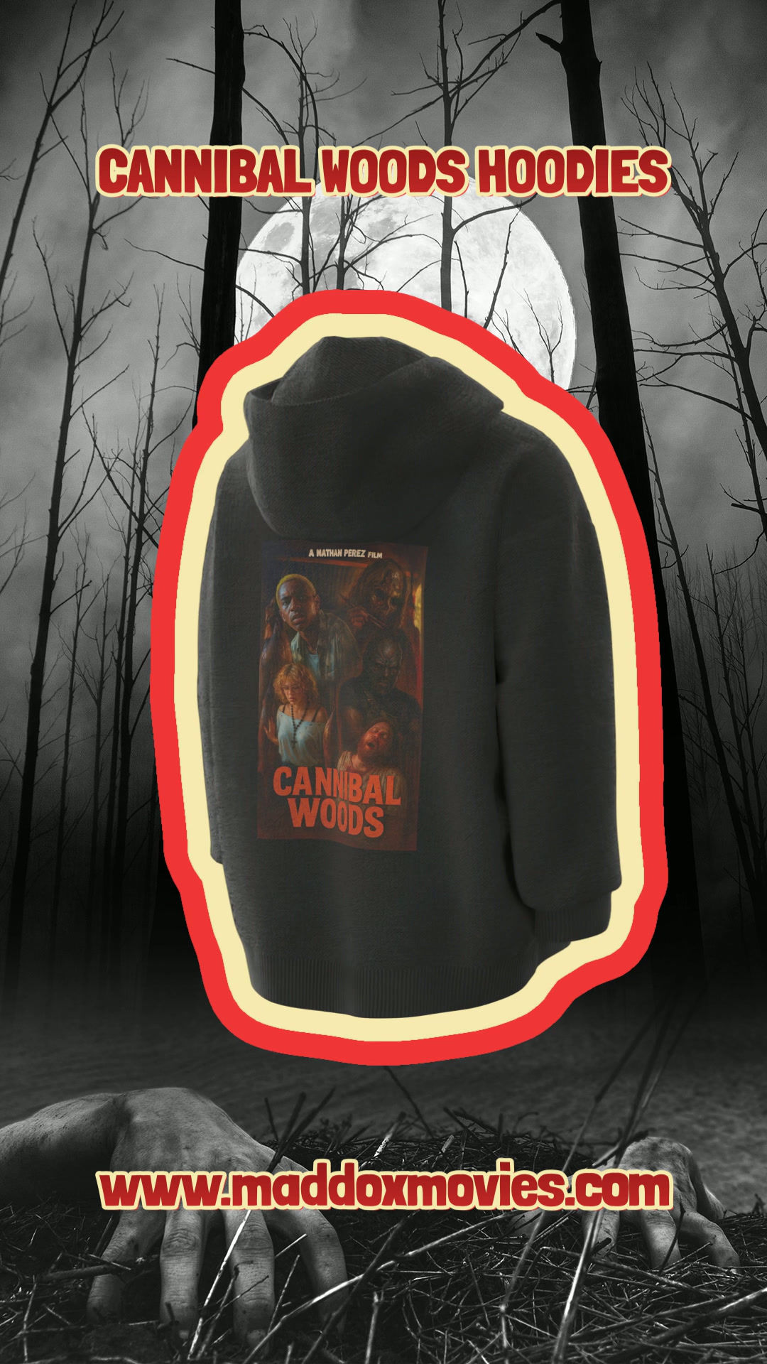 Cannibal Woods (Title Logo) Hoodie with back