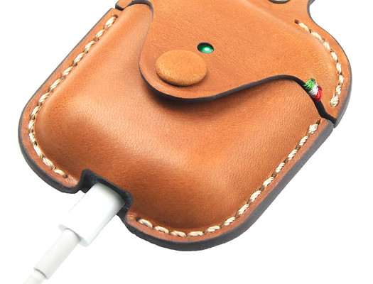 Leather Case for Apple AirPods Light Tan